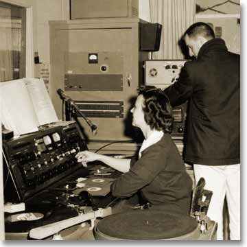 First College State Radio Station, KHSU in 1960